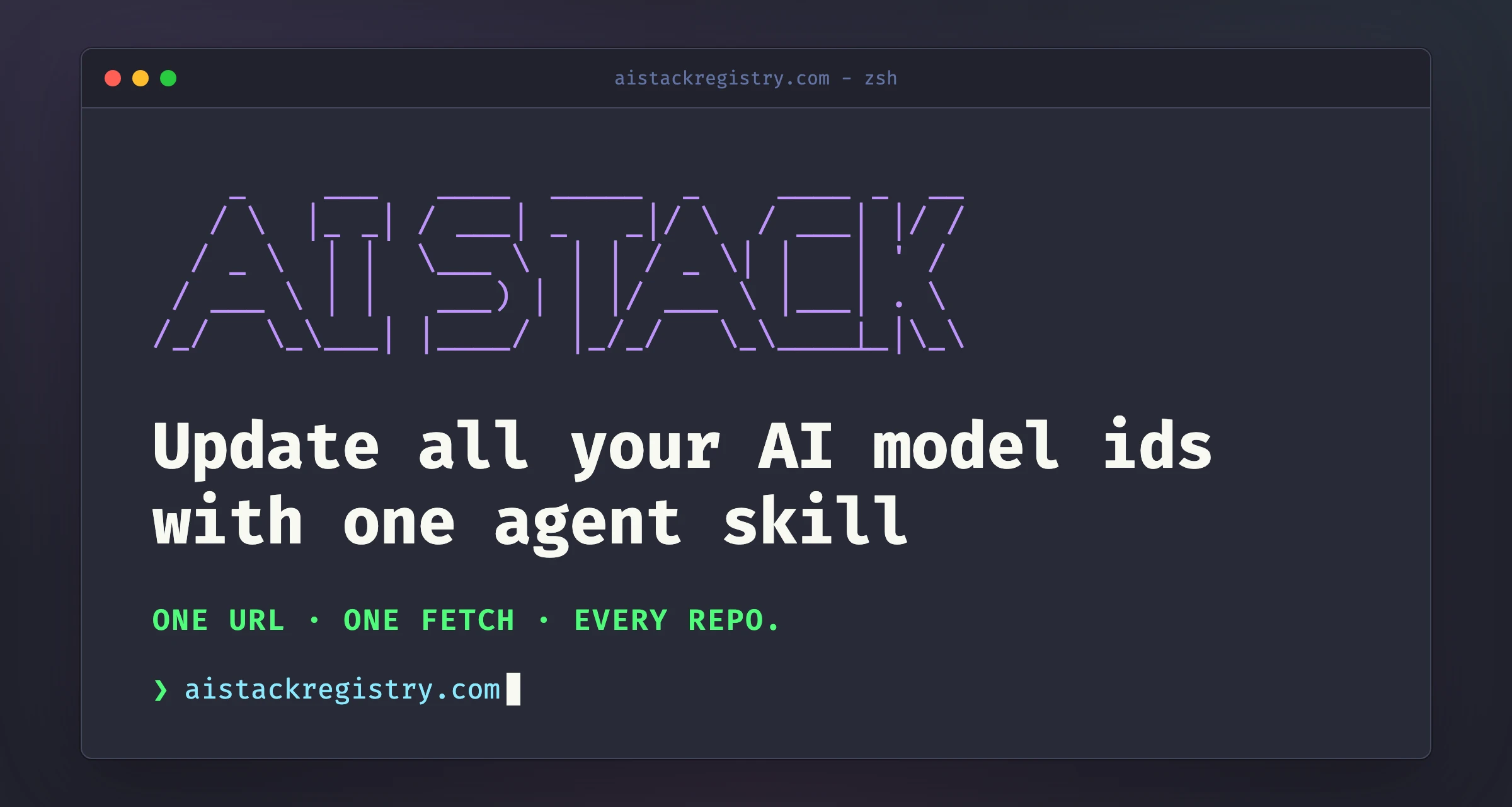 AI Stack Registry | Update every repo from one catalog